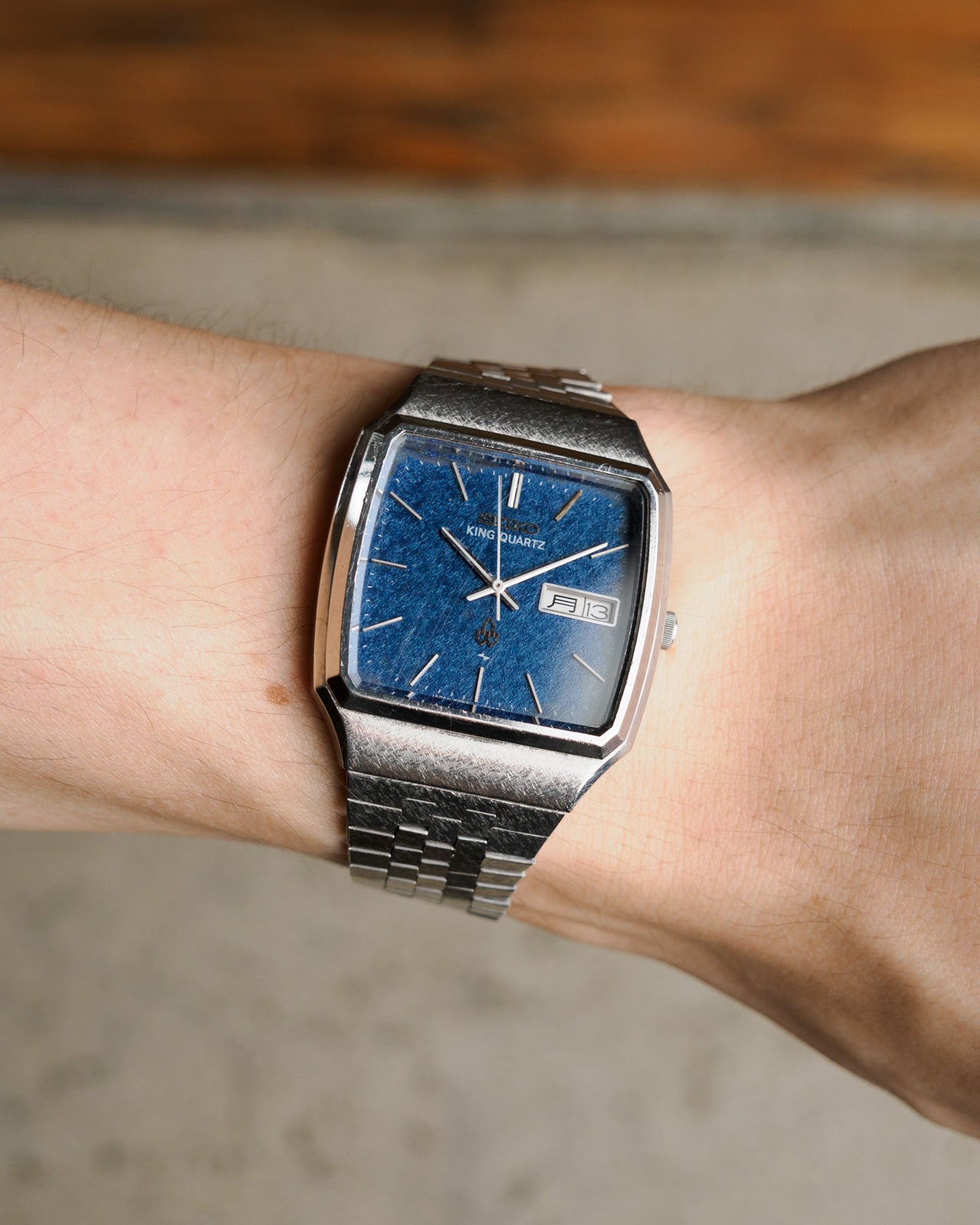 Seiko King Quartz Blue TV Dial