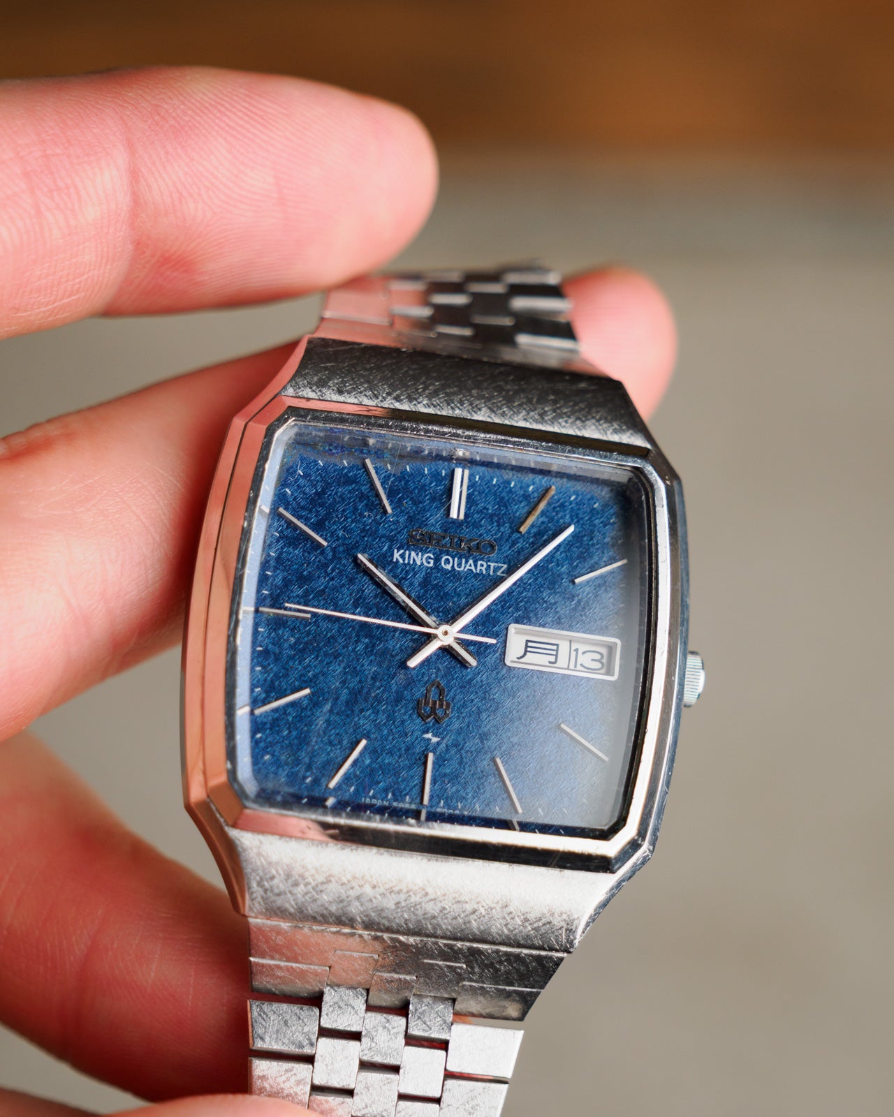 Seiko King Quartz Blue TV Dial