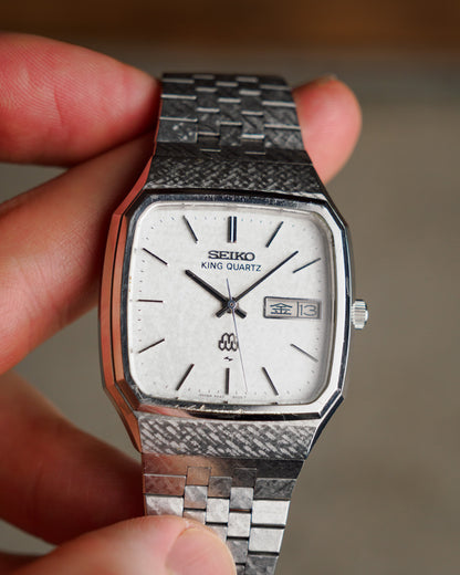 Seiko King Quartz Silver TV Dial