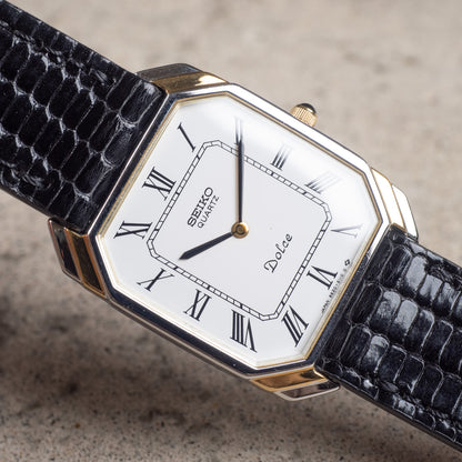 Seiko Dolce Two-Tone stepped case