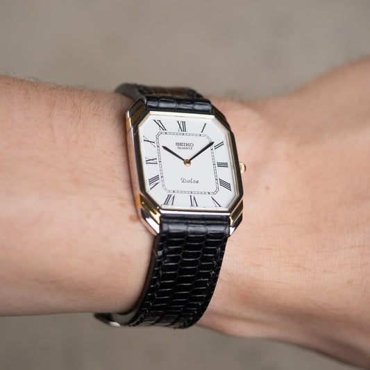 Seiko Dolce Two-Tone stepped case