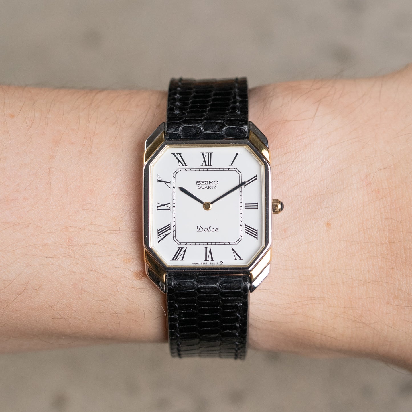 Seiko Dolce Two-Tone stepped case